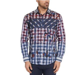 Robert Graham Men’s 2XL Limited Edition #37 of 50! Plaid Geometric Shirt Cotton